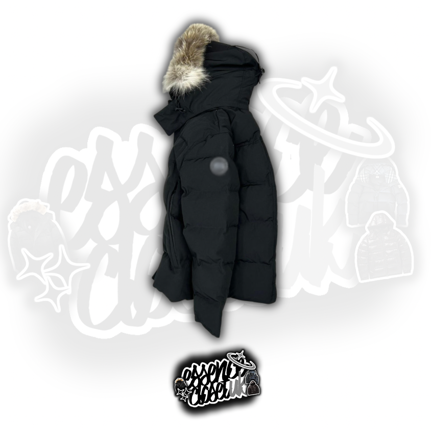 Black Badge Wyndham Fur Parka - Black